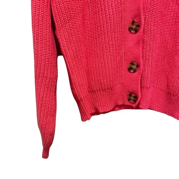 Gap Button Front Cardigan Sweater V Neck Rose Bush Pink Women’s Size XS - Picture 3 of 10